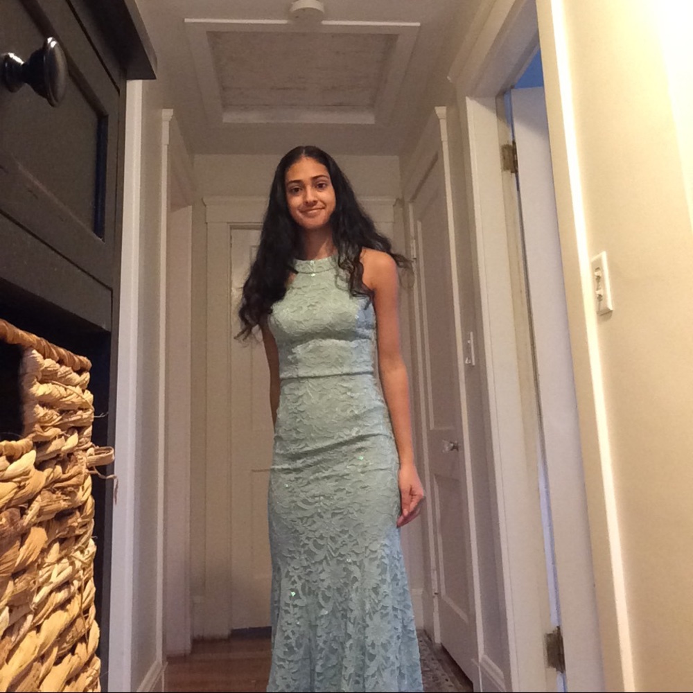 Mint green prom dress!!